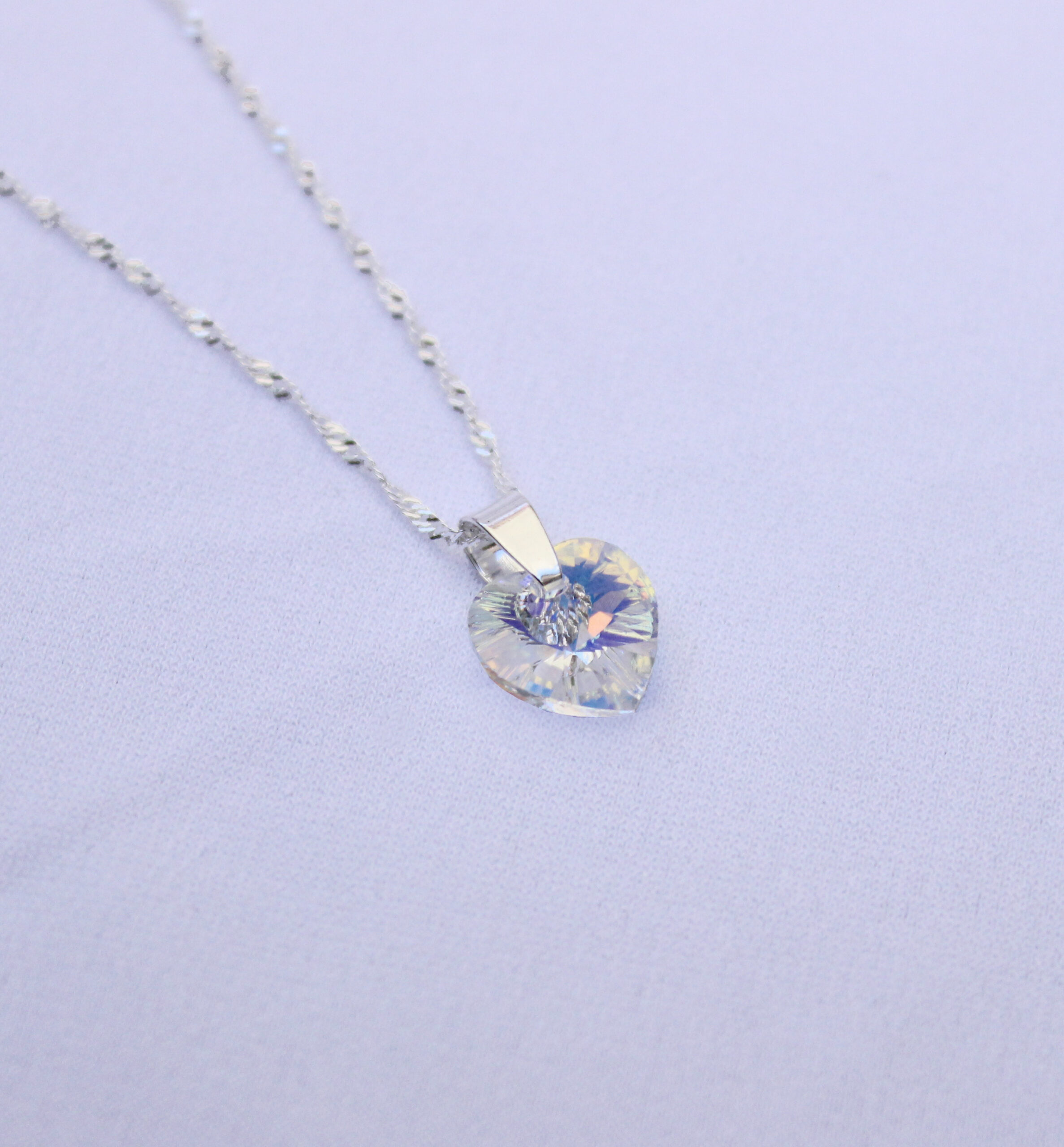 AROS ANDREA COGGIOLA JOYAS CORAZÓN CRISTAL AUSTRÍACO VITRAIL CLARO Plata Fina 925 Mpm10001165839